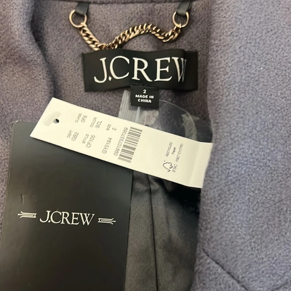 J.Crew Classic Grey Peacoat in Italian Wool Blend - Picture 10 of 11